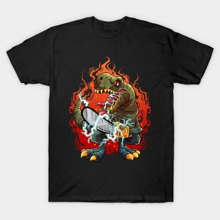 T-REX use Chainsaw T-Shirt